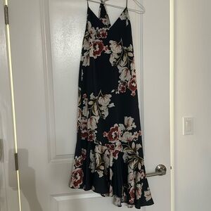 Zara asymmetrical floral dress